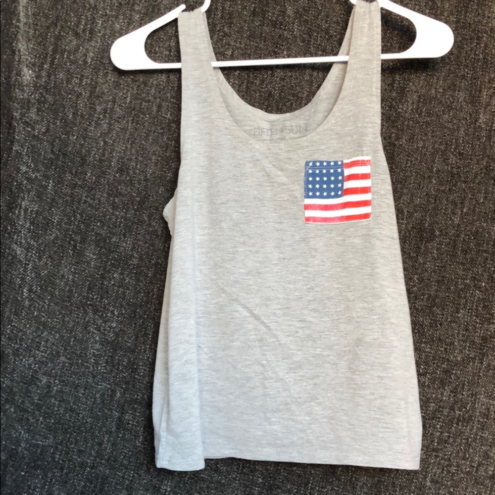 American Flag Pocket Crop Top